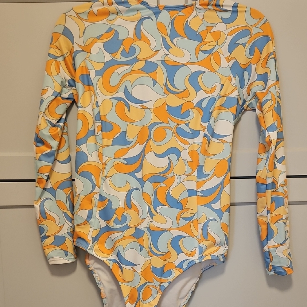 Hurley Blue and Orange Kids Swim One Piece..